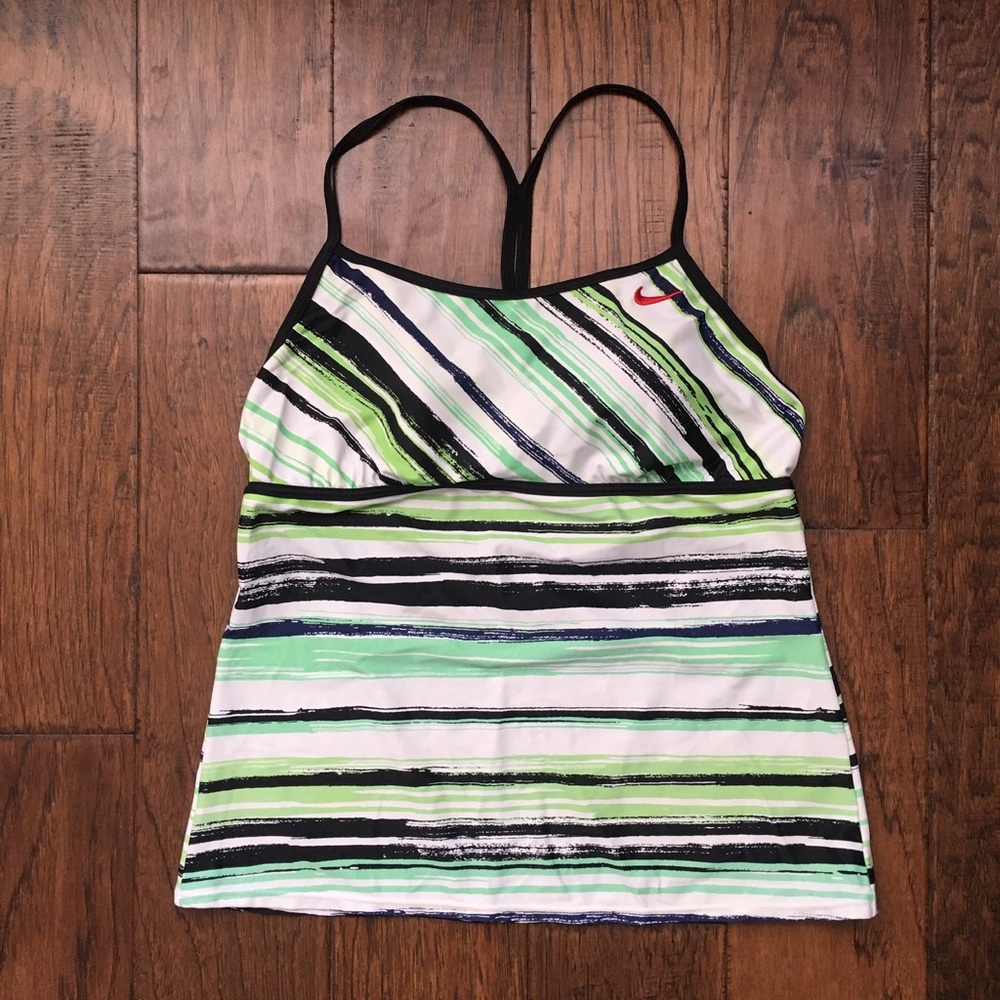 EUC Nike Women’s Striped Swim Tankini - sz 10